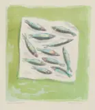 Bernard Cheese, Untitled, ‘Sprats on the Table’ lithograph in colours
