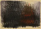 Bernard Cheese, Untitled, ‘Bonfire in a Hedgerow’ lithograph in colours