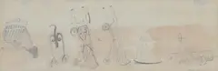 Mary Newcomb, Untitled, pencil and watercolour 16 x 48.5cm Provenance: Christie's