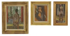Dennis Gilbert, Untitled, together with two further oil paintings of nudes