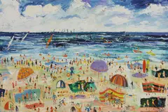 Untitled by Simeon Stafford, oil on canvas 61 x 91cm, sold Dec 2025