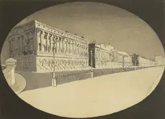 Untitled by John Piper, 'Brunswick Terrace' (Levinson 16) etching and aquatint, sold Dec 2025