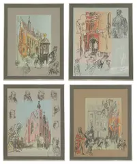 Feliks Topolski, Untitled, each signed 'Feliks Topolski' in pencil l.r.