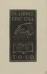 Untitled by Eric Gill, 1928 woodcut, sold Dec 2025