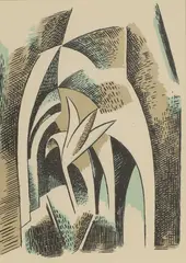 Paul Nash, Untitled, 1927 lithograph in colours
