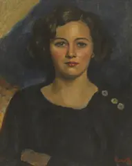 Nancy Weir Huntly, Untitled, oil on canvas board 76 x 63.5cm Exhibited: Royal Society of Portrait Painters.