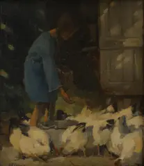 A Clarence, Untitled, oil on canvas laid on board 30 x 26cm