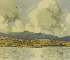 Untitled by Paul Henry, Connemara lithograph in colours, sold Dec 2025