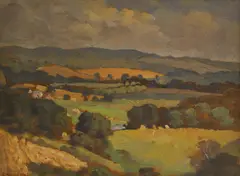 Untitled by Ethelbert White, oil on board 27 x 35cm, sold Dec 2025