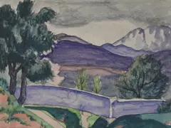 Untitled by Ethelbert White, pencil and watercolour 14.5 x 18.5cm, sold Dec 2025