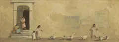 Deborah Jones, Untitled, oil on board 28 x 76cm