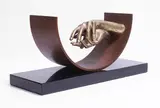 Lorenzo Quinn, Untitled, 'Eternal Love' bronze and corten steel on a black granite plinth