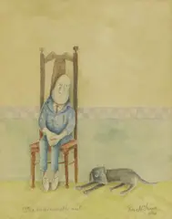 Untitled by Ronald Ferns, watercolour 19 x 14cm, sold Dec 2025