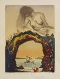 Untitled by Salvador Dalí, together with another print after Dali 'Ipse Erat Elias' lithograph in colours, sold Dec 2025