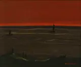 Fred Uhlman, Untitled, oil on board 23.5 x 29cm