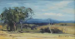 Rodney Symmons, Untitled, oil on board 10.5 x 18cm