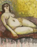 Douglas Portway, Untitled, oil on paper 74.5 x 56.5cm