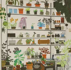 Untitled by Jonas Wood, 2017 offset lithograph in colours, sold Dec 2025