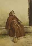 Enrico Tarenghi, Untitled, watercolour 52 x 36cm