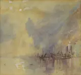 Hercules Brabazon Brabazon, Untitled, watercolour heightened with white 15 x 16.5cm