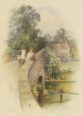 Charles Robertson, Untitled, watercolour heightened with white 25 x 18.5cm