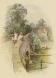 Charles Robertson, Untitled, watercolour heightened with white 25 x 18.5cm