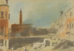 Untitled by Hercules Brabazon Brabazon, A Venetian backwater pencil and pastel 16.5 x 23.5cm, sold Nov 2025