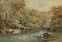 Untitled by Paul Jacob Naftel, watercolour heightened with white 36 x 53.5cm, sold Nov 2025