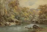 Paul Jacob Naftel, Untitled, watercolour heightened with white 36 x 53.5cm