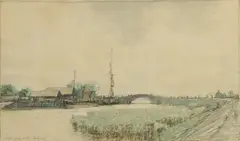 James McBey, Untitled, pen and ink and watercolour 23 x 37cm Provenance: With Abbott & Holder