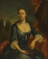 Jonathan Richardson, Untitled, in a blue dress oil on canvas 95 x 75cm