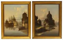 Untitled by Johann Wilhelm Jankowski, oil on canvas 26 x 21cm (2), sold Nov 2025