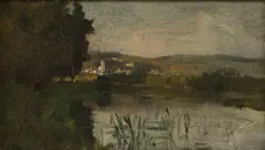 Stanislas Lépine, Untitled, oil on canvas 18 x 31.5cm