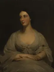 John Syme, Untitled, in a white dress oil on canvas 96 x 76cm Provenance: Lady Geraldine Inglis