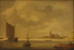 Thomas Luny, Untitled, oil on panel 35.5 x 51cm Provenance: An East Anglian private collection.