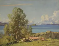 Untitled by George Houston, oil on canvas 71.5 x 91.5cm, sold Nov 2025