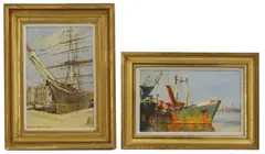 Grenville George Cottingham, Untitled, oil on board 24 x 16cm and 15 x 24cm (2)