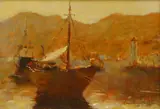 Grenville George Cottingham, Untitled, oil on board 18.5 x 26cm