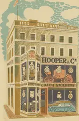 Untitled by Eric Ravilious, 'Coach Builder' lithograph in colours, sold Oct 2025
