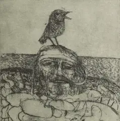 Untitled by John Bellany, 'Raised Beach' etching, sold Oct 2025