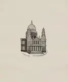 Edward Bawden, Untitled, St Paul's linocut