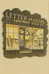 Eric Ravilious, Untitled, 'Letter Maker' lithograph in colours