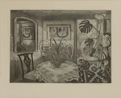 Richard Bawden, Untitled, 'The Cheese Plant' etching and aquatint