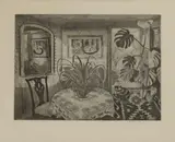 Richard Bawden, Untitled, 'The Cheese Plant' etching and aquatint