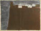 Bernard Cheese, Untitled, 'The Fortified Town' lithograph in colours