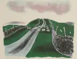 Bernard Cheese, Untitled, ‘Sheep on the Coal Road’ lithograph in colours