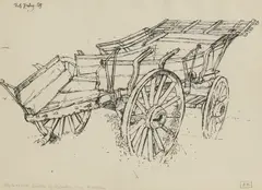 John Aldridge, Untitled, ‘My Waggon Broken by Careless Tree Trimming’ pen and ink