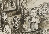 John Bellany, Untitled, ink and wash 54 x 75cm Provenance: The Clock House