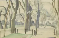 John Aldridge, Untitled, watercolour over pencil 27 x 39cm Provenance: Purchased from the Fry Art Gallery