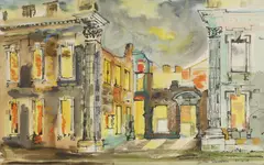 Luke Piper, Untitled, pastel and Indian ink 65 x 102cm Exhibited: Messum’s Fine Art